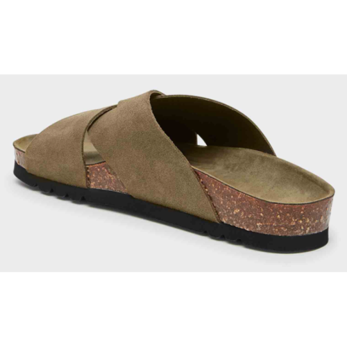 Papuci Scholl Vivian, kaki, mărimea 40