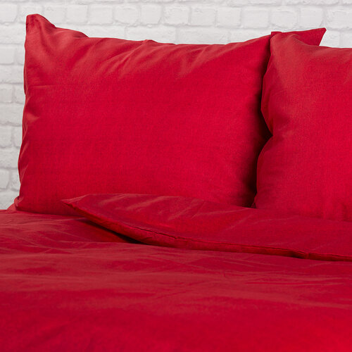 Guru UNI pamut ágyneműhuzat piros, 140 x 200 cm, 70 x 90 cm