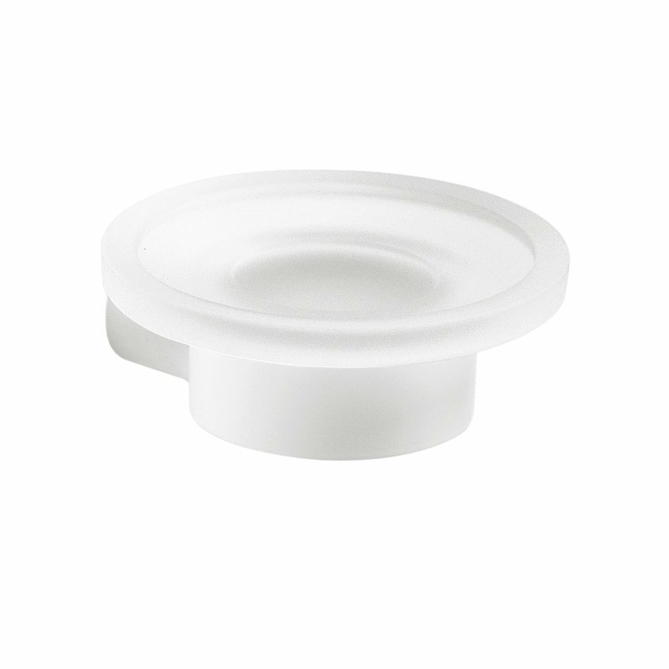 GEDY PI1102 Pirenei szappantartó, fehér matt/tejesüveg