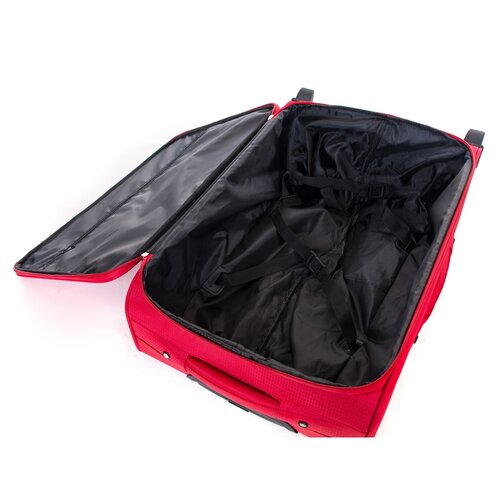 Pretty UP Potovalna tekstilna kovčka TEX15 L,rdeča
