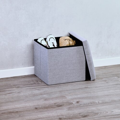 Kesper 15956 Taburet, világosszürke, 38 x 38 x 38cm