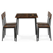 Jídelní set pro 4 osoby CORE Old Wood, černá konstrukce