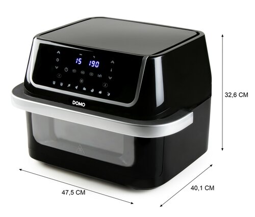 DOMO DO544FR horkovzdušná rodinná fritéza s průzorem, 10 l