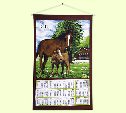 Textilní kalendář Koně 2011