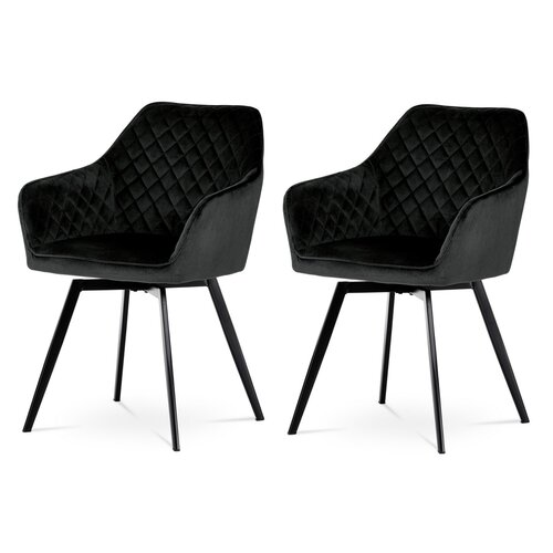 Set de scaune de sufragerie DCH-425 BK4, 2 buc.