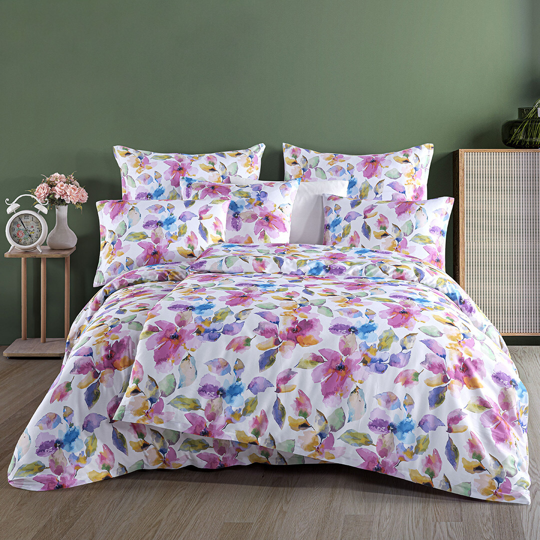 BedTex Pościel satynowa Vibrance, 160 x 200 cm, 2x 70 x 80 cm, 160 x 200 cm, 2 szt. 70 x 80 cm