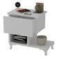 Stolik nocny Cast White