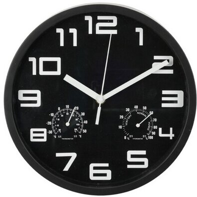 Zegar ścienny Bristol, 25 x 4 cm, czarny