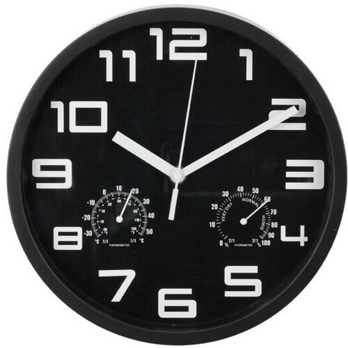 Zegar ścienny Bristol, 25 x 4 cm, czarny