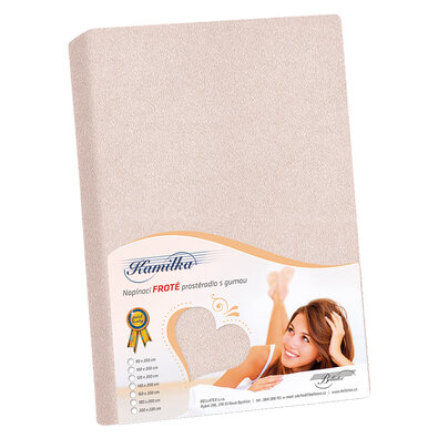 Bellatex Фроте простирадло пудрово-рожеве, 120 x 200 см