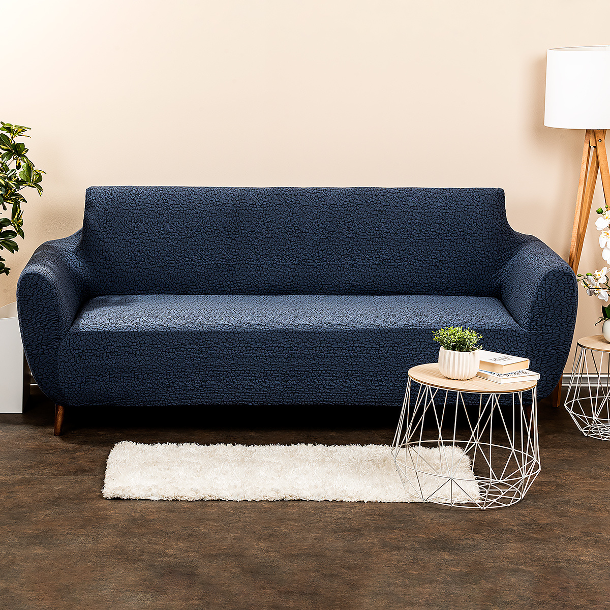 Poza Husa multielastica 4Home Comfort Plus, pentru canapea, albastra, 180 - 220 cm
