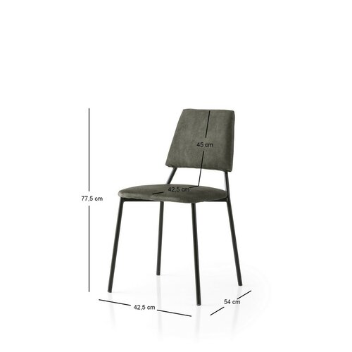 Súprava jedálenských stoličiek Lima Anthracite and Black, 2 ks
