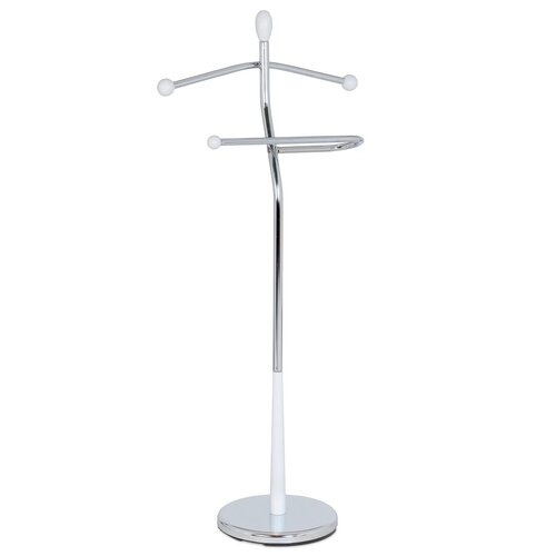 Stummer Diener 82646 WT Chrom/Weiß, 118 cm