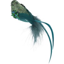 Dekoračný vtáčik s klipom Greeny, 15 cm, sada 2 ks