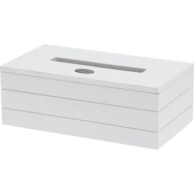 Box na kapesníky Beatty bílá, 25 x 13,5 x 9 cm