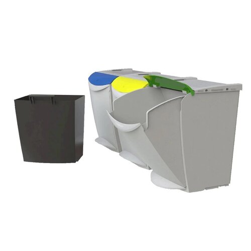 Coș de gunoi Denox Ekosystem pentru deșeurisortate 25 l, galben - plastic