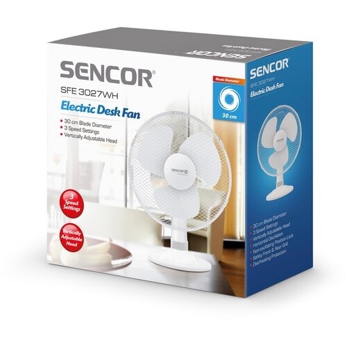 Sencor SFE 3027WH stolní ventilátor, bílá