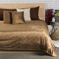 4Home Narzuta na łóżko Salazar brązowy, 220 x 240 cm, 2x 40 x 40 cm