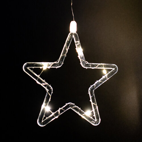 Světelný venkovní závěs Stars, 200x60cm, LED, teplá bílá, časovač, 8 funkcí, na baterie