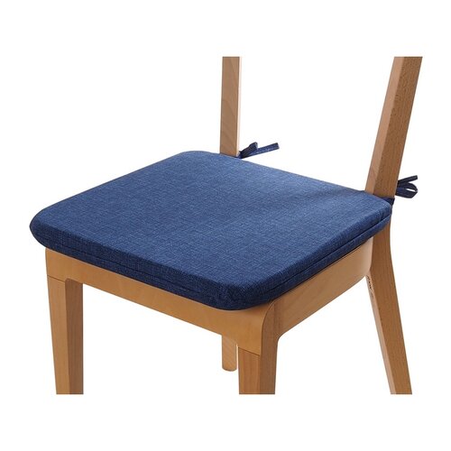 B.E.S. Petrovice Подушка для сидіння зі шнурками, синій, 40 x 40 см