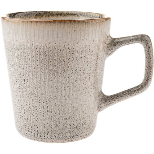 Set de 6 căni dein ceramică Rustik 410 ml, bej