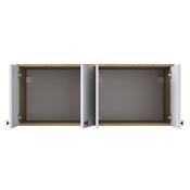 Dulap de perete Bany Walnut and White