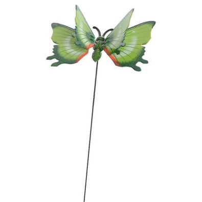 Dekorácia Motýlik zelená, 15 cm