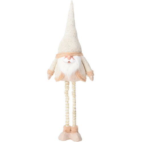 Santa karácsonyi dekoráció, teleszkóp. lábak, 112 cm, arany / krém