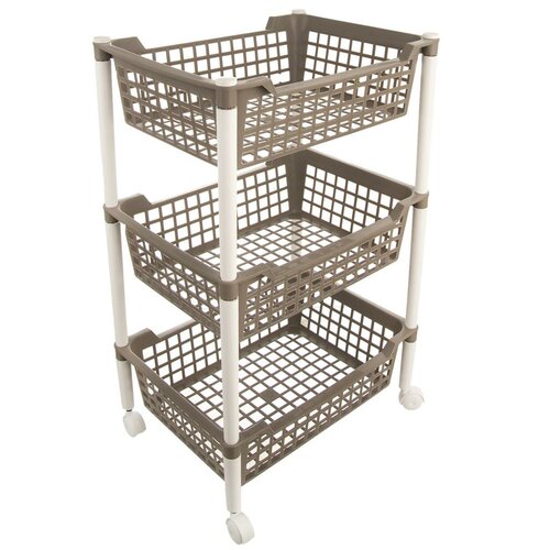 Orion Regal na kolesih 3 police, sivo-bela