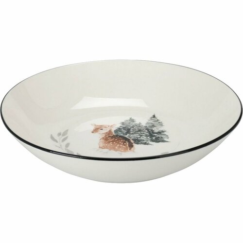 Porcelanový globoký tanier Winter Fawn, 20 x 4,5 cm