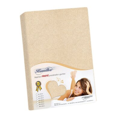Bellatex FrotteeBettbezug für hohe MatratzenHellbeige, 180 x 200 + 40 cm