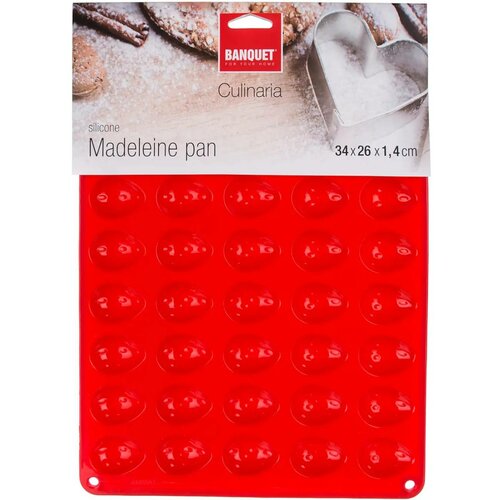 Banquet Silikonbackform für Nüsse Culinaria Red 40 Stück