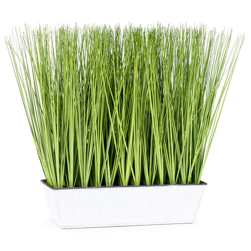 Cvetlični koritec z umetno travo, 29 x 23 x 9 cm