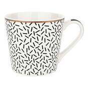 Florina Porcelánový hrnček Black Avenue Astoria, 400 ml, čierno-biela