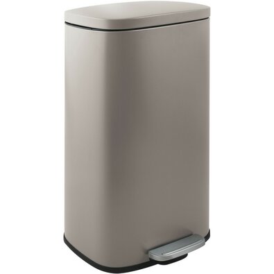 Coș de gunoi cu pedală soft-close Spirella Akira 50 l, gri-maro mat