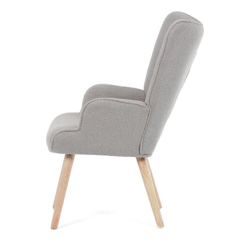 Křeslo ušák Bouclé GREY2, šedá
