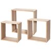 Wandregale-Set aus Holz Minette, 3 Stück