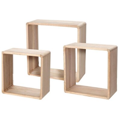 Wandregale-Set aus Holz Minette, 3 Stück