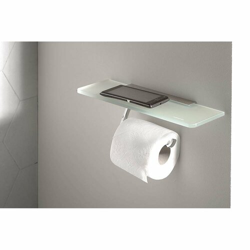 SAPHO 22479 Wandregal 30 x 10 x 0,8 cm, Milchglas