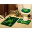 Kúpeľňové predložky Borneo zelená, sada 3 ks