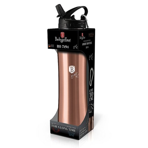 Berlinger Haus Sportflasche Rosegold Metallic Linie, 0,5 l