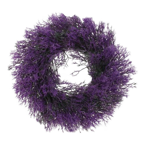 Levně Umělý věnec Tráva fialová, pr. 30 cm