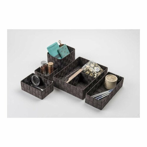 Organizator pentru sertare Compactor S TEX, 12x12 x 7 cm, maro