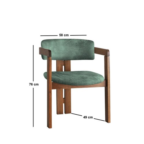 Jedálenská stolička CO Green and Walnut
