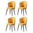 Set de scaune de sufragerie Rubi Yellow and Black,4 buc.