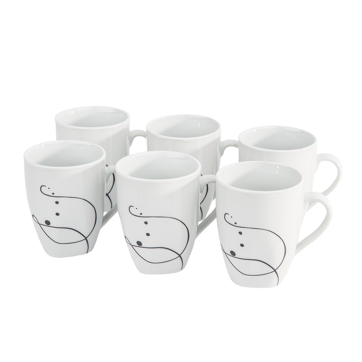 Domestic 6-dielna sada hrnčekov Chanson, 310 ml