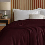 4Home Tagesdecke aus Baumwolle Claire Burgundy, 220 x 240 cm