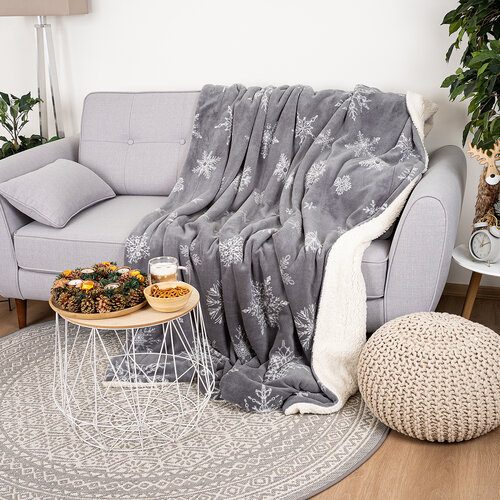 4Home Silent Snowfall gyapjú hatású pléd, 150 x 200 cm