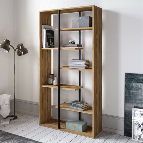 Knihovna Presto Black and Walnut
