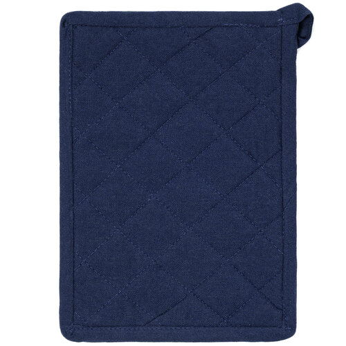 Potholder and mat Heda dark blue / yellow, set of2 pcs